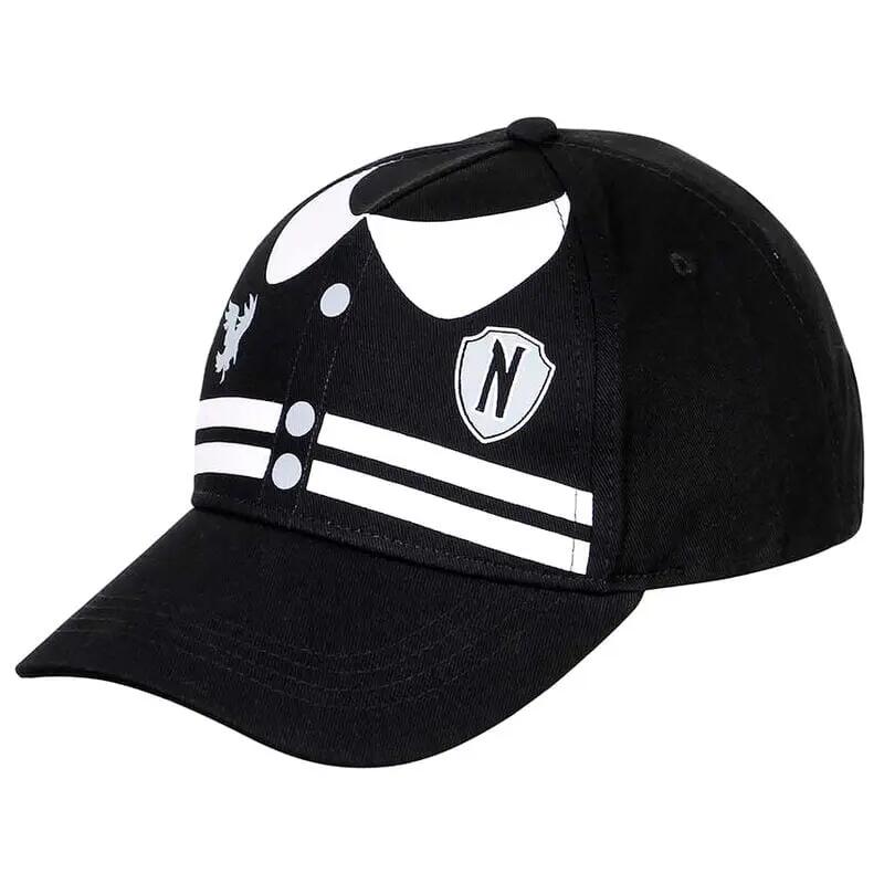 Mochila Enfant Wednesday Varsity Negra avec Parche Bordado et Visière Curva 2/3