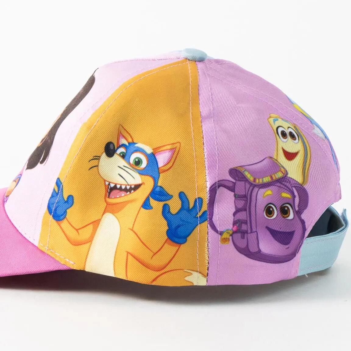 Boné Infantil Dora la Exploradora com Viseira Curva Ajustable Multicolor 4/6
