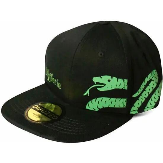 Gorra Adultos Harry Potter Slytherin Negra con Bordado Verde y Visera Plana 2/3