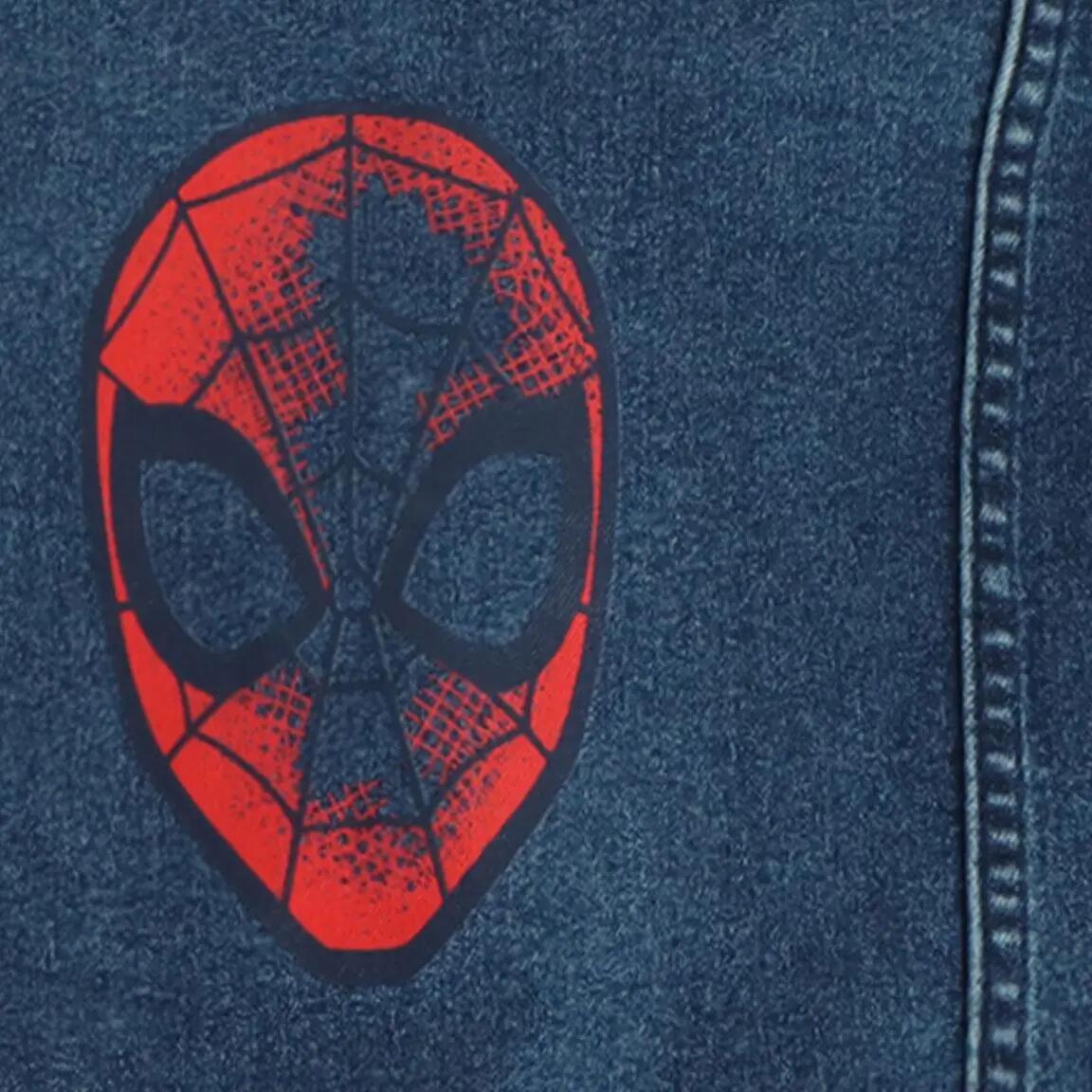 Chaqueta Vaquera Infantil Spiderman de Algodón con Botones Azul Denim 6/7