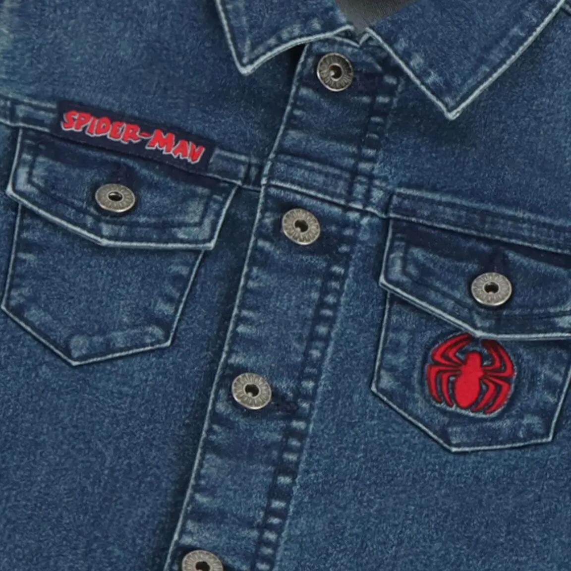 Chaqueta Vaquera Infantil Spiderman de Algodón con Botones Azul Denim 5/7