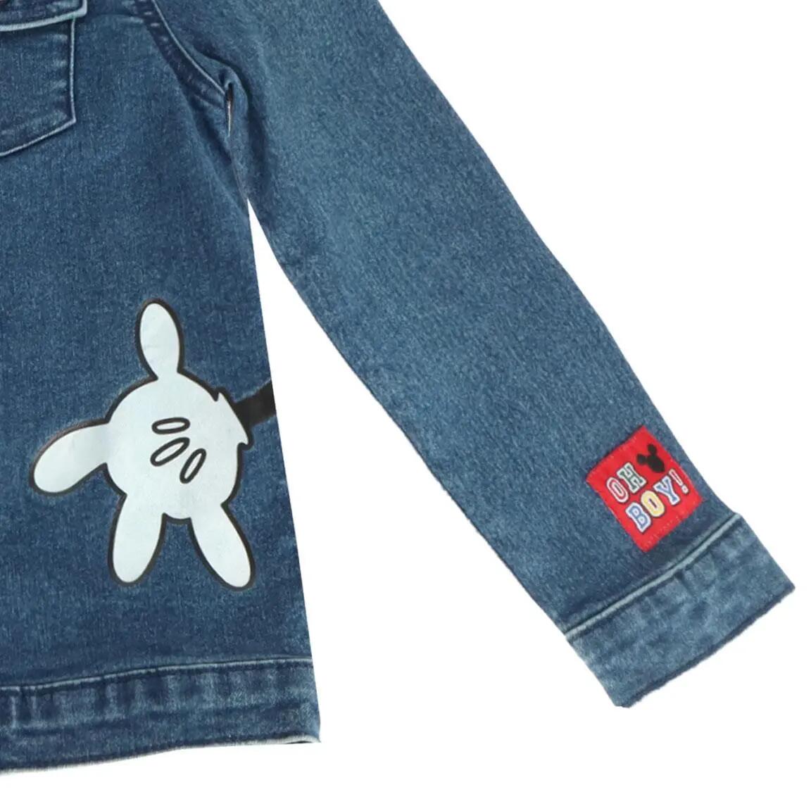 Chaqueta Vaquera Infantil Mickey en Algodón con Botones Azul Denim 5/7