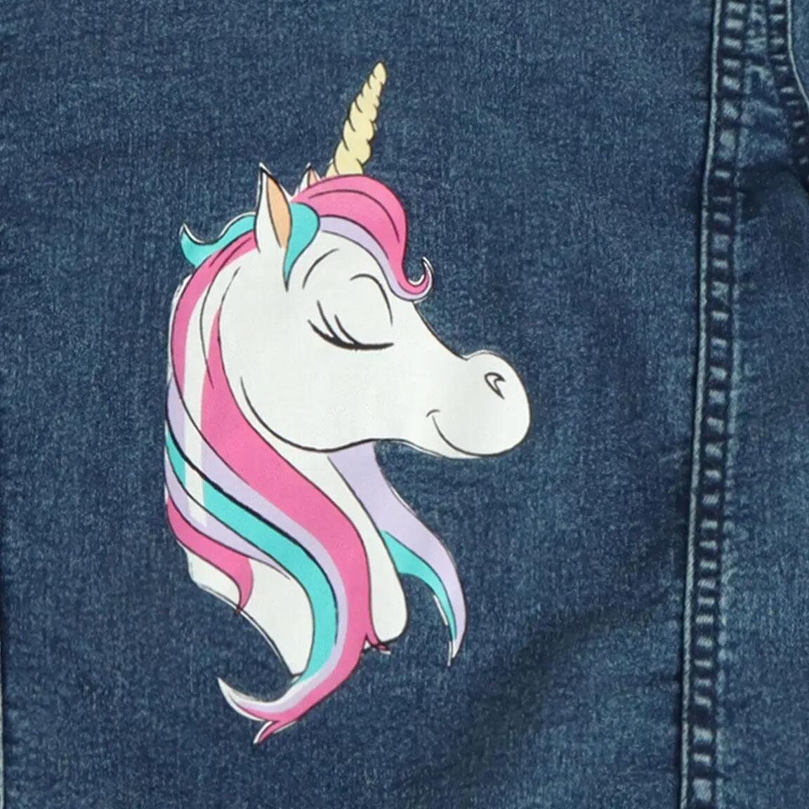 Chaqueta Vaquera Infantil Minnie en Algodón con Botones Azul Denim 6/7