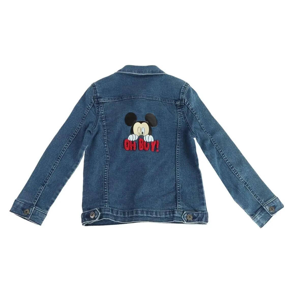 Chaqueta Vaquera Infantil Mickey en Algodón con Botones Azul Denim 4/7