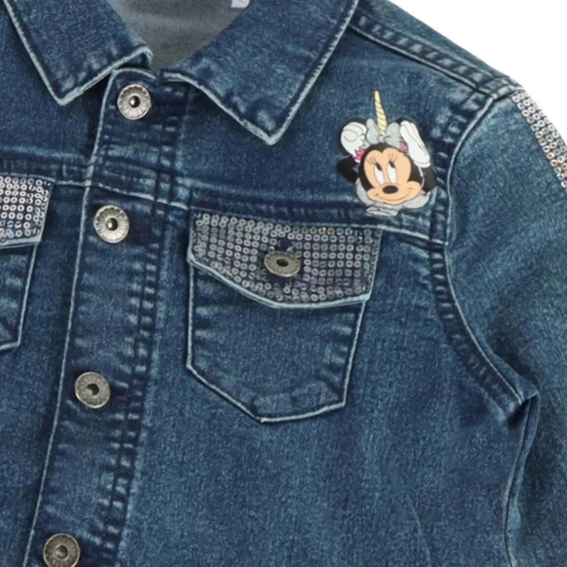 Chaqueta Vaquera Infantil Minnie en Algodón con Botones Azul Denim 5/7