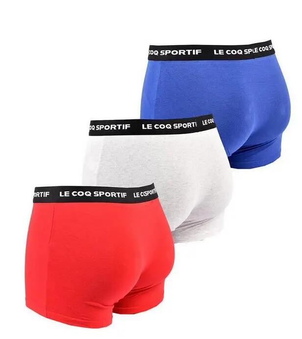 Le Coq Sportif Herren Boxer 3er Pack Rot/Grau/Blau 12/12