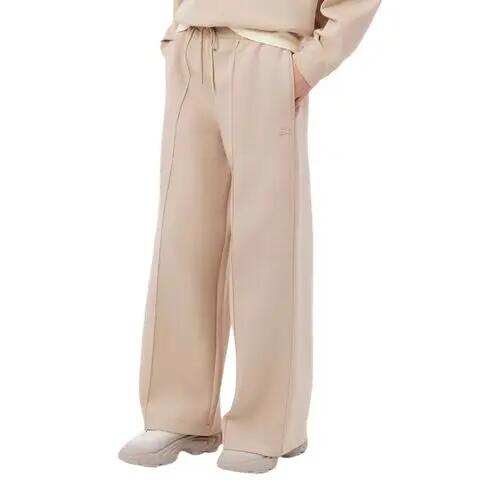 Pantalones de Chándal Beige Lacoste Lionne Mujer de Corte Amplio de Diseño Eleg 5/5