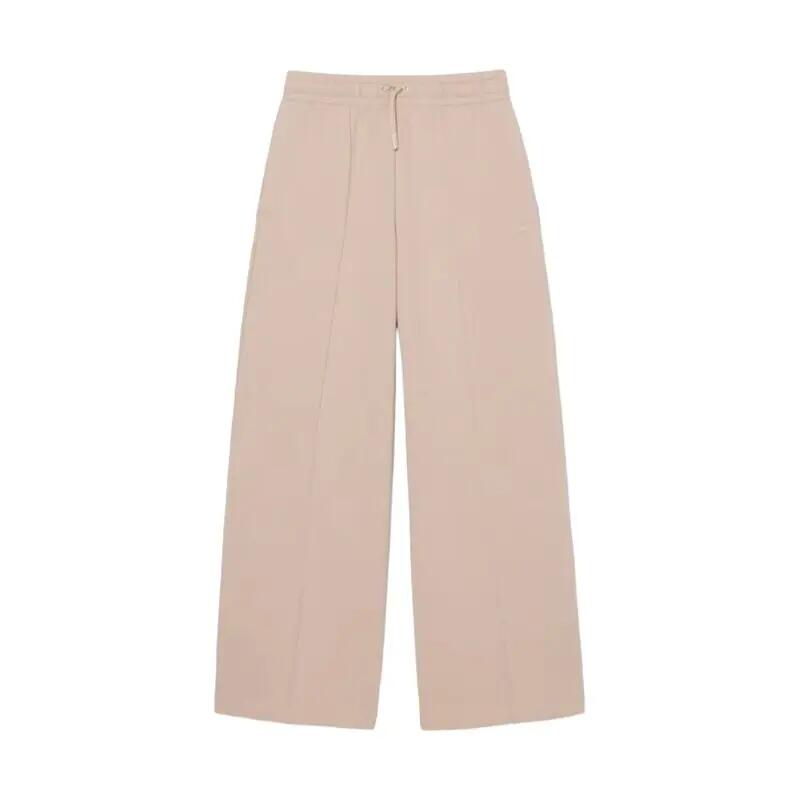 Pantalones de Chándal Beige Lacoste Lionne Mujer de Corte Amplio de Diseño Eleg 4/5
