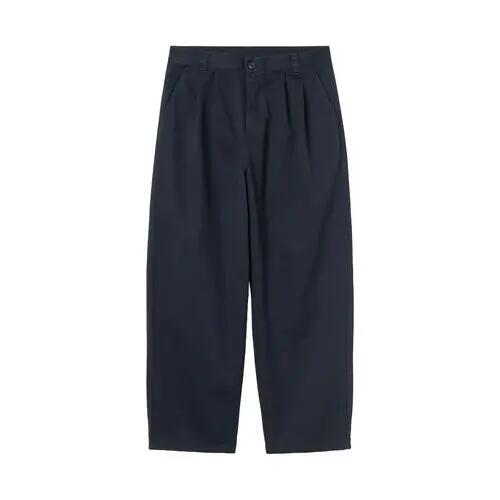 Pantalones Azules Carhartt Merrick Pant Deep Night, Stone Washed de Corte Holga 5/5