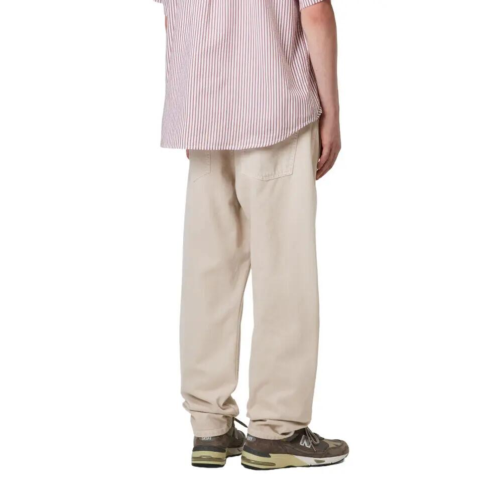 Pantalón Beige Carhartt Newel Pant Fleur De Sel Stone Dyed de Corte Relajado y 4/5