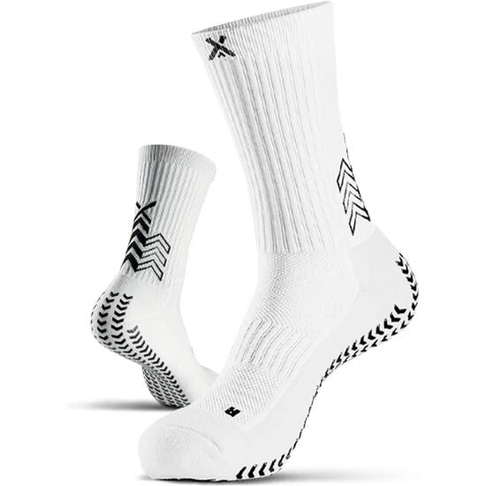 Chaussettes grip pour sport - maintien et confort - soxpro classic - blanc