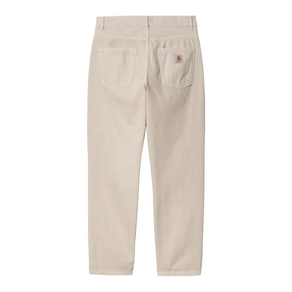Pantalón Beige Carhartt Newel Pant Fleur De Sel Stone Dyed de Corte Relajado y 2/5