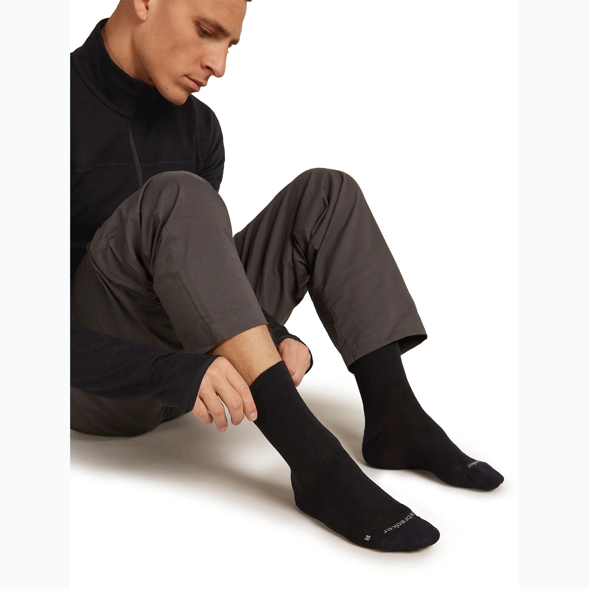 Calze da uomo icebreaker Merino Hike+ Liner Crew 4/6