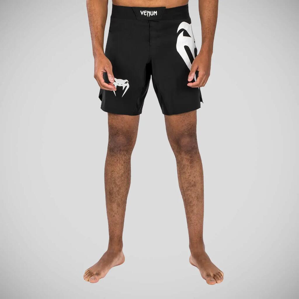Black/White Venum Light 5.0 Fight Shorts