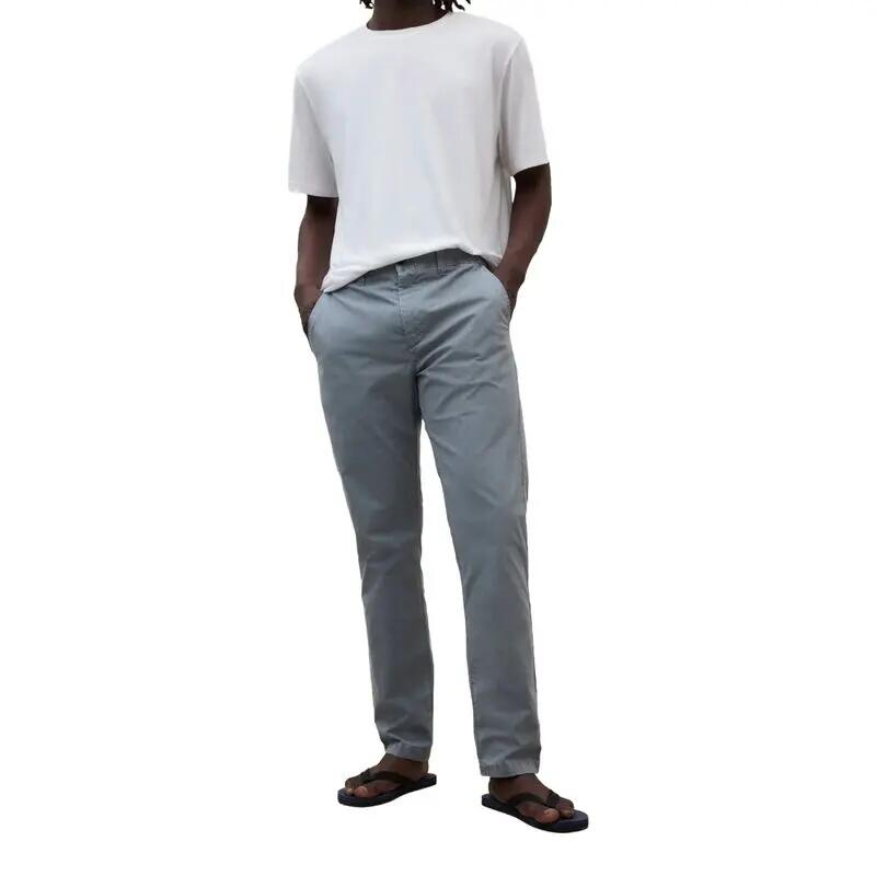 Pantalones Azules Ecoalf Ethiwin Pants Grey Blue De Corte Regular Y Cintura Elá 3/5