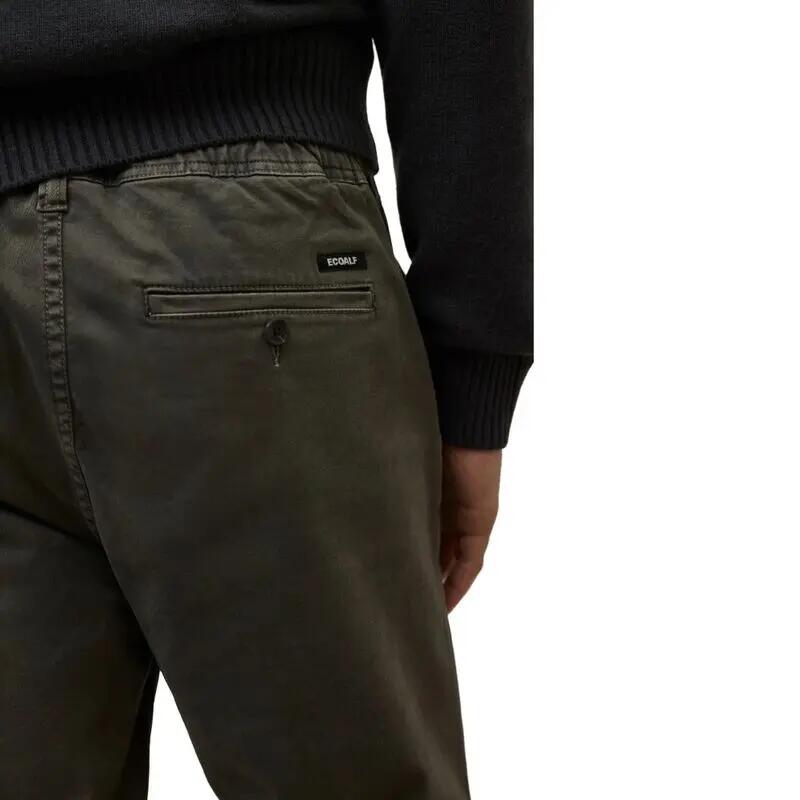 Pantalones Verde Ecoalf Ethiwin Pants Asteroid De Corte Regular Y Cintura Elást 4/5