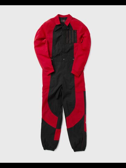 Damskie spodnie zrównoważony rozwój ESSENTIALS FLIGHT SUIT VARSITY RED / BLACK /