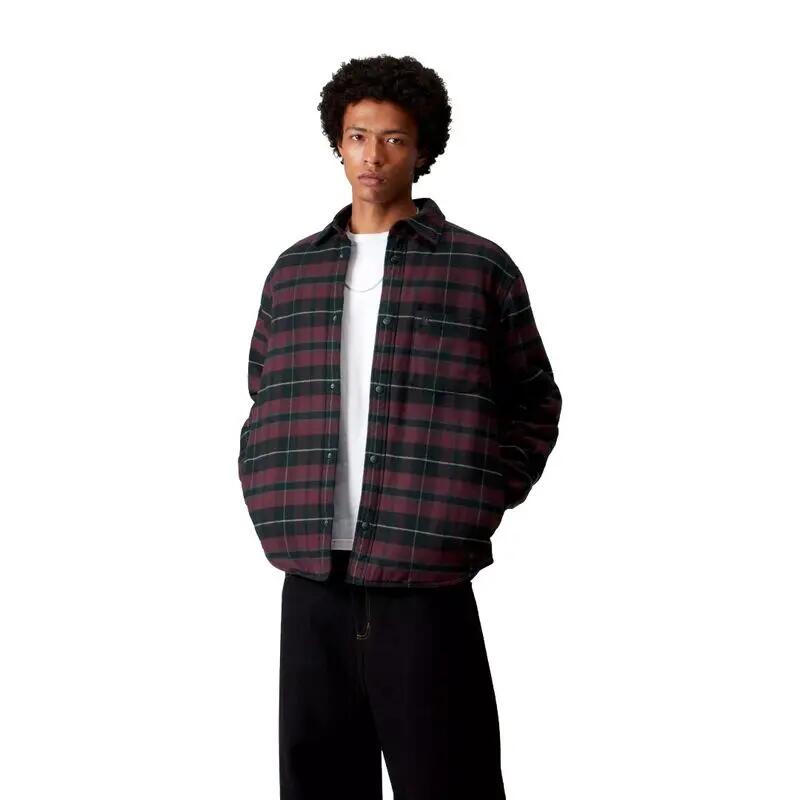 Chaqueta de Cuadros Carhartt Granate Gargan Shirt Jac Gargan Check Rondo con Fo 4/5