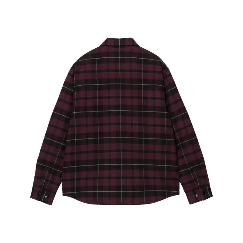 Chaqueta de Cuadros Carhartt Granate Gargan Shirt Jac Gargan Check Rondo con Fo 2/5
