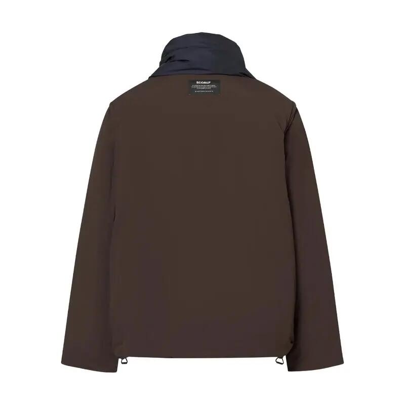 Chaqueta Reversible Marrón y Azul Ecoalf Geres Jacket Woman Dark Chocolate de C 2/5