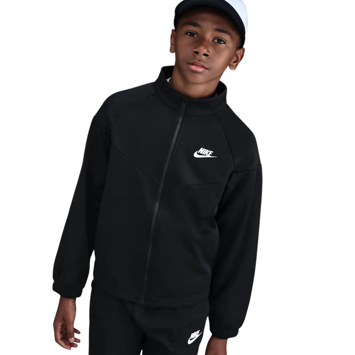 Trainingsanzug für , Polyester Kinder Schwarz/Weiß 3/4