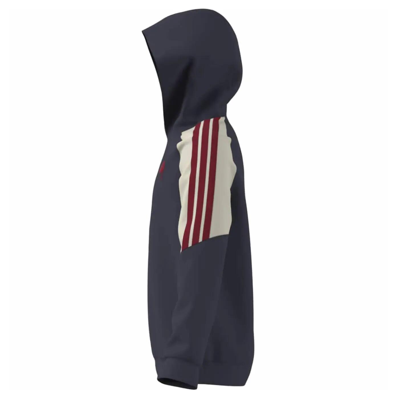 Sweat à capuche FFR Adidas France Rugby Hoodie pour Enfant Bleu marine ombre 3/5