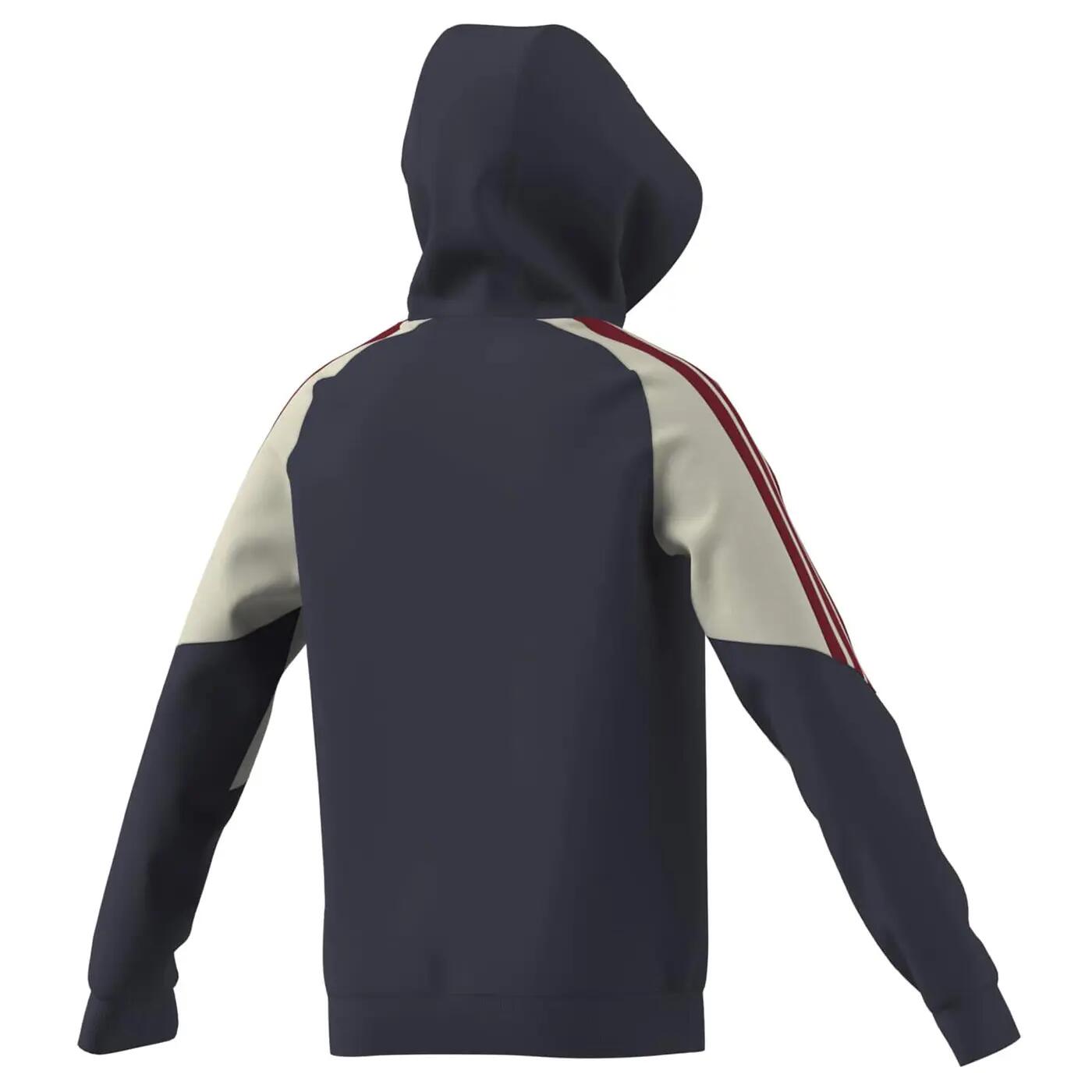 Sweat à capuche FFR Adidas France Rugby Hoodie pour Enfant Bleu marine ombre 2/5