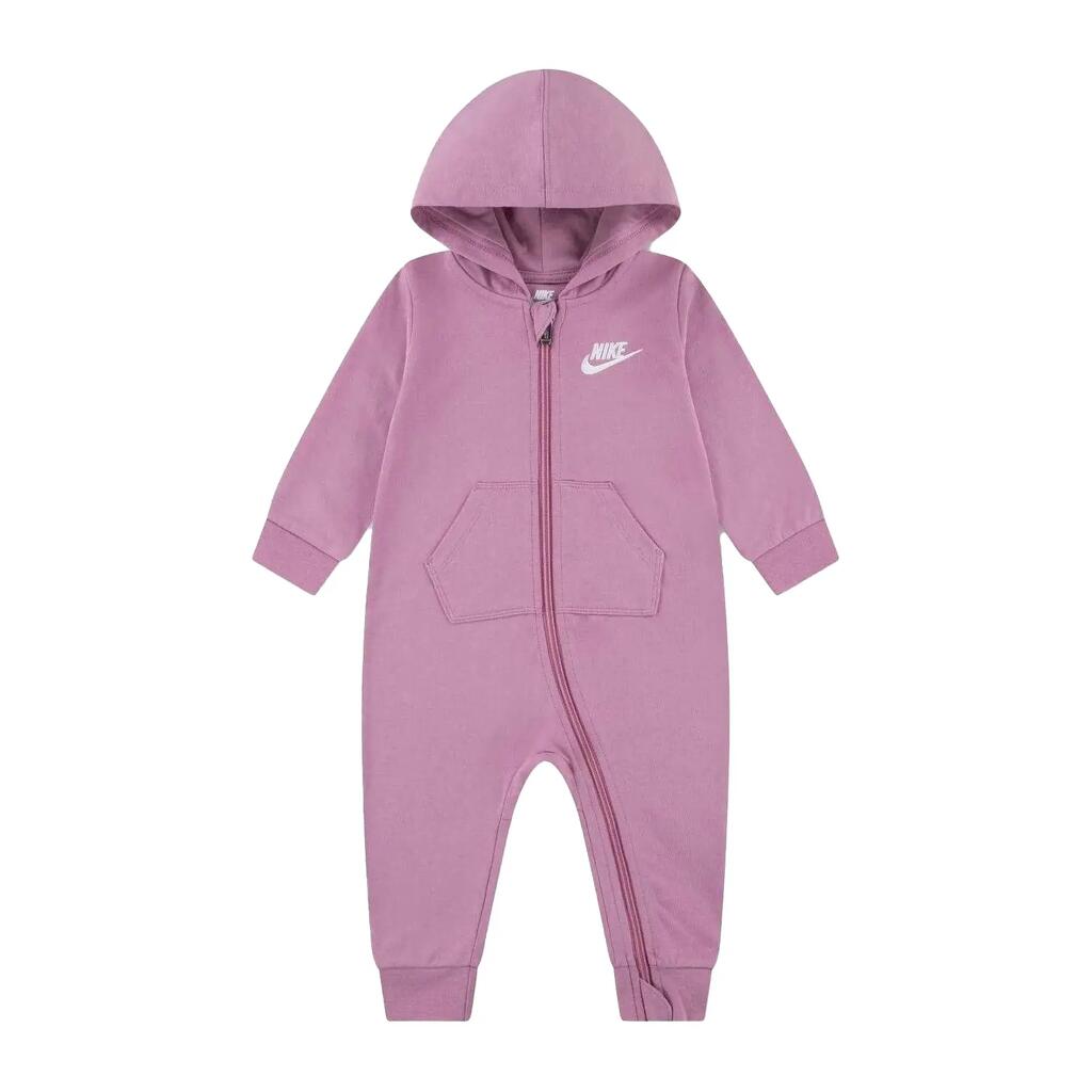 Baby Futura Hooded Overalls (Flamingo Pink)