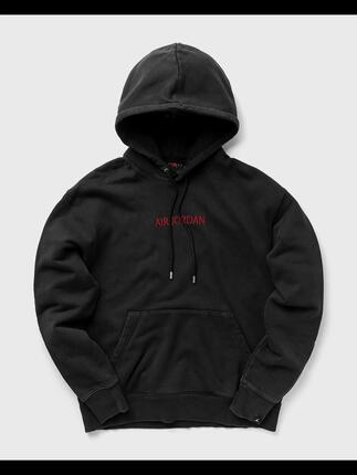 Męskie polar z kapturem WORDMARK FLEECE HOODIE BLACK / GYM RED
