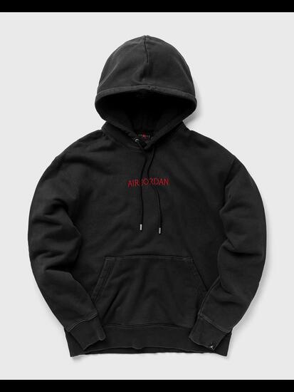 Męskie polar z kapturem WORDMARK FLEECE HOODIE BLACK / GYM RED