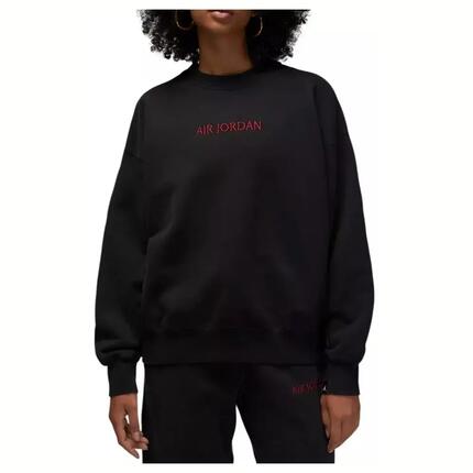 Damskie polar WORDMARK FLEECE CREW BLACK / GYM RED