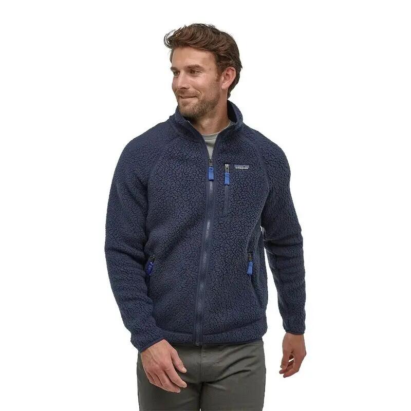 Chaqueta Polar Patagonia Azul Retro Pile Fleece Jacket Pelican New Navy Sunken 3/4