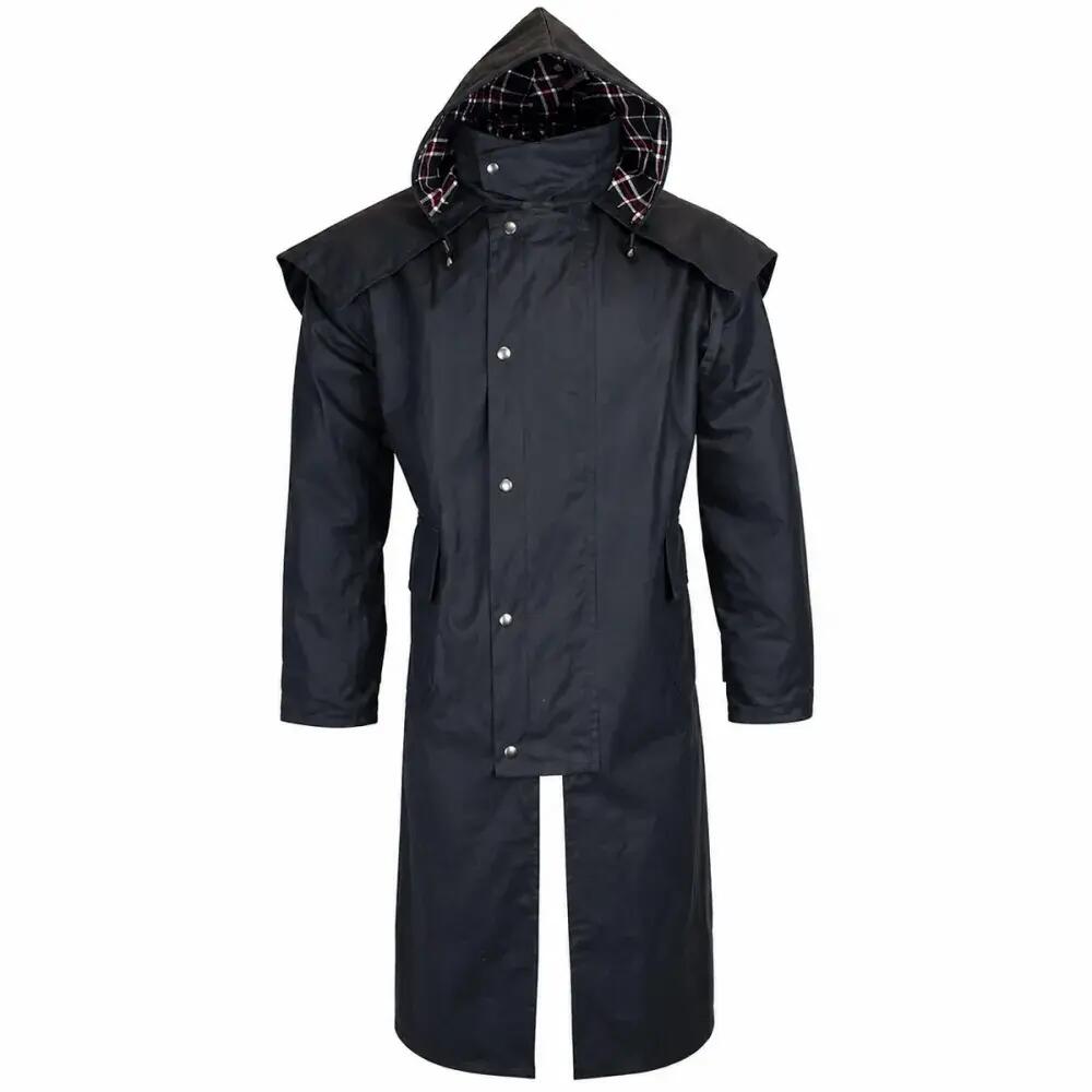 Manteau long Walker and Hawkes Waxstock navy de M à 3XL 2/5