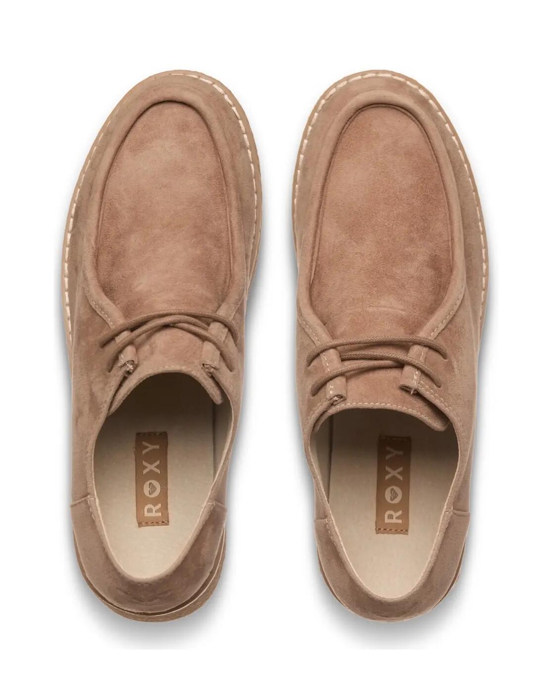 Suede Moc Toe Shoes TENERRIA Beige Frauen 4/4