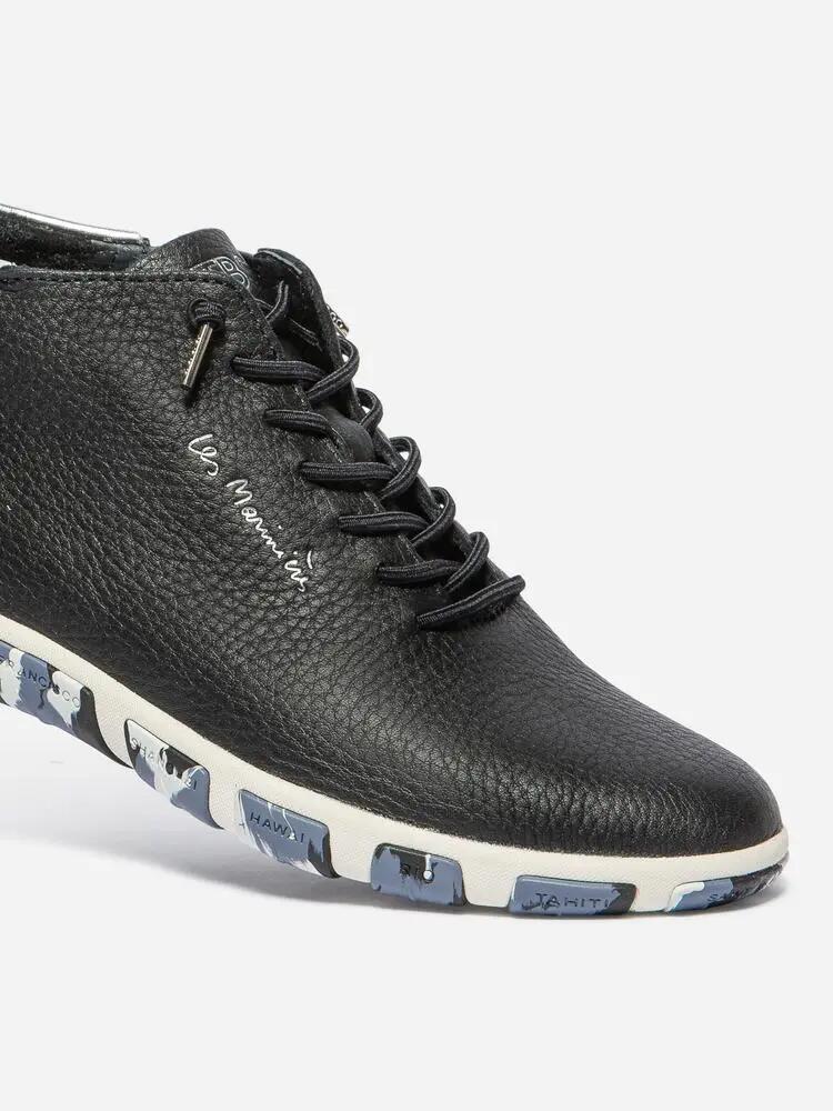 Tennis - Femme - Hautes cuir camo - JESMINI - Bleu 3/5