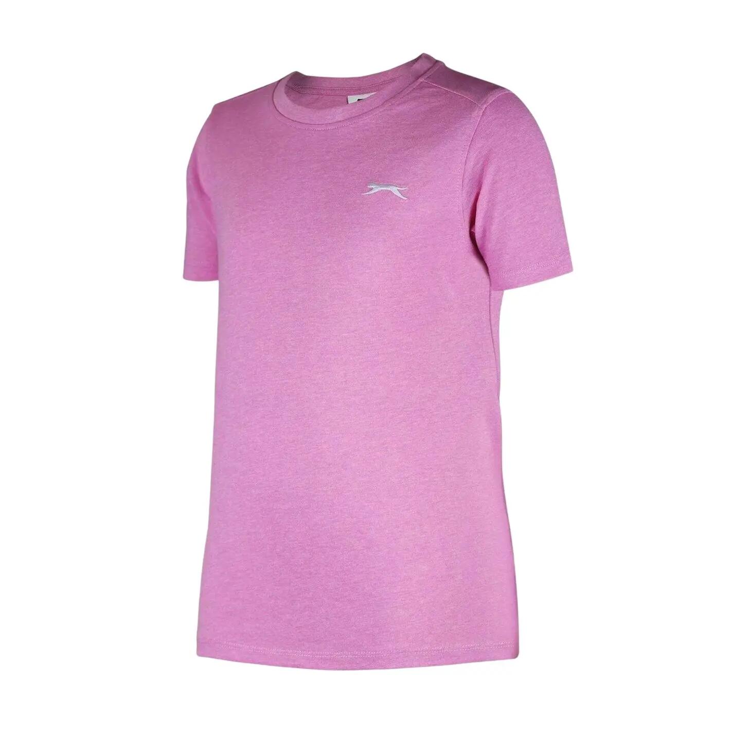 Maglietta Semplice Cotone Ragazzi Slazenger Rosa Bambola 3/3