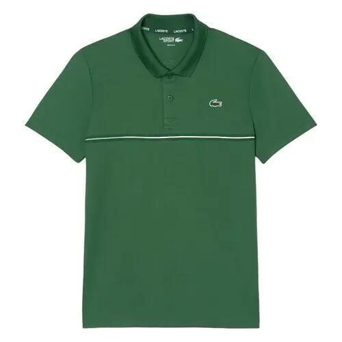 Polo Verde Lacoste Deportivo con Estampado Ultra-Dry Vert con Tejido de Punto d 5/5