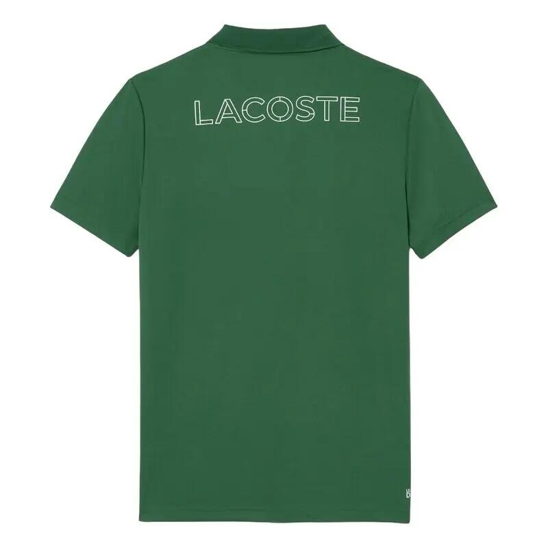 Polo Verde Lacoste Deportivo con Estampado Ultra-Dry Vert con Tejido de Punto d 2/5