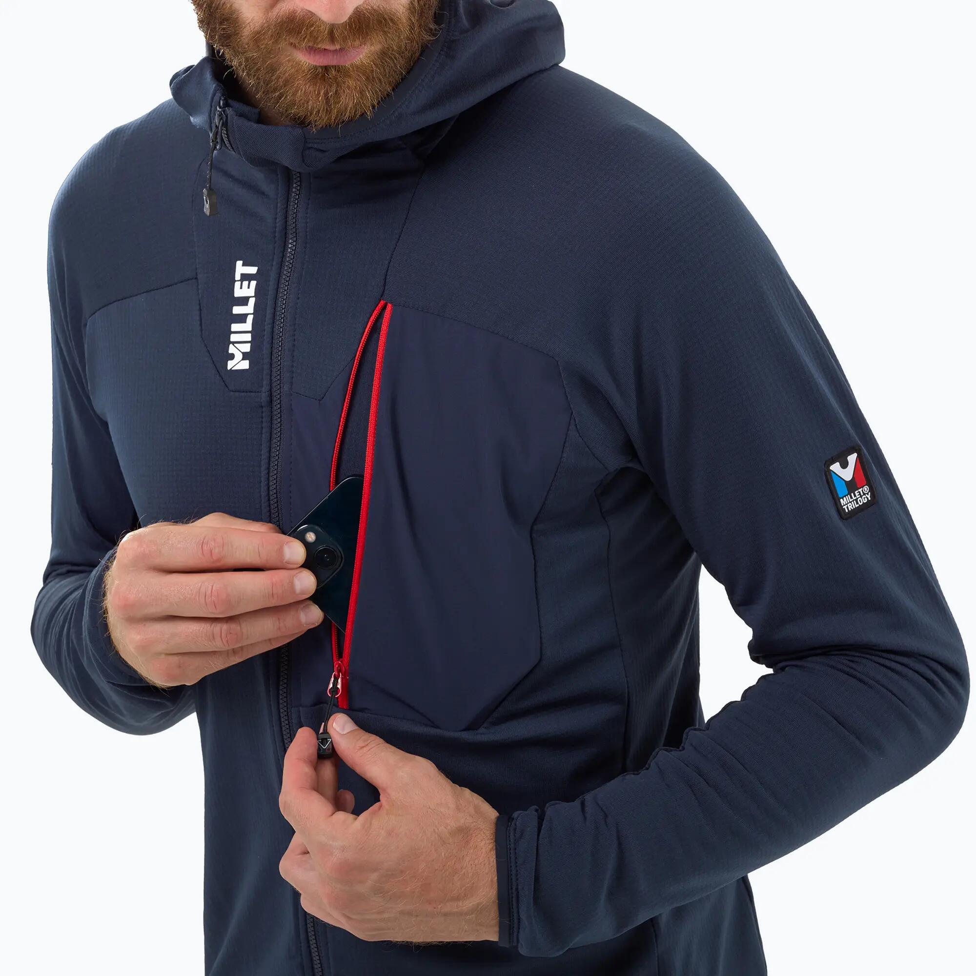 Felpa in pile da uomo Millet Trilogy Icon Lightgrid Hoodie 4/6