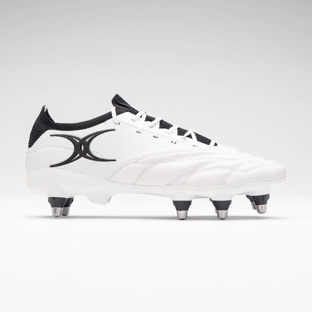 Gilbert Icon Players 2.0 8S Rugby Boots White and Black