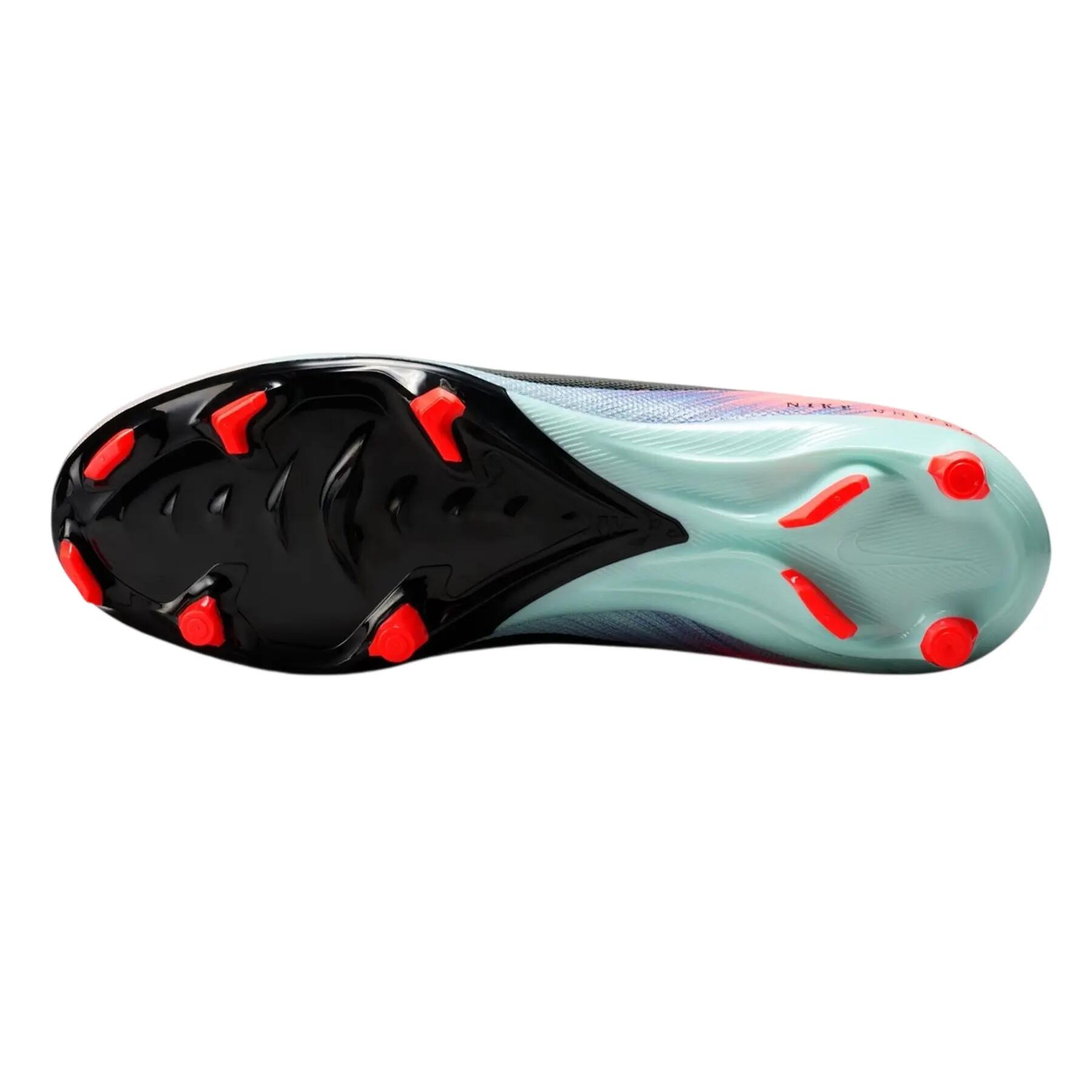 Chaussures De Foot Pour Terrain Ferme ZOOM MERCURIAL VAPOR Homme (Rose / Bleu) 4/6
