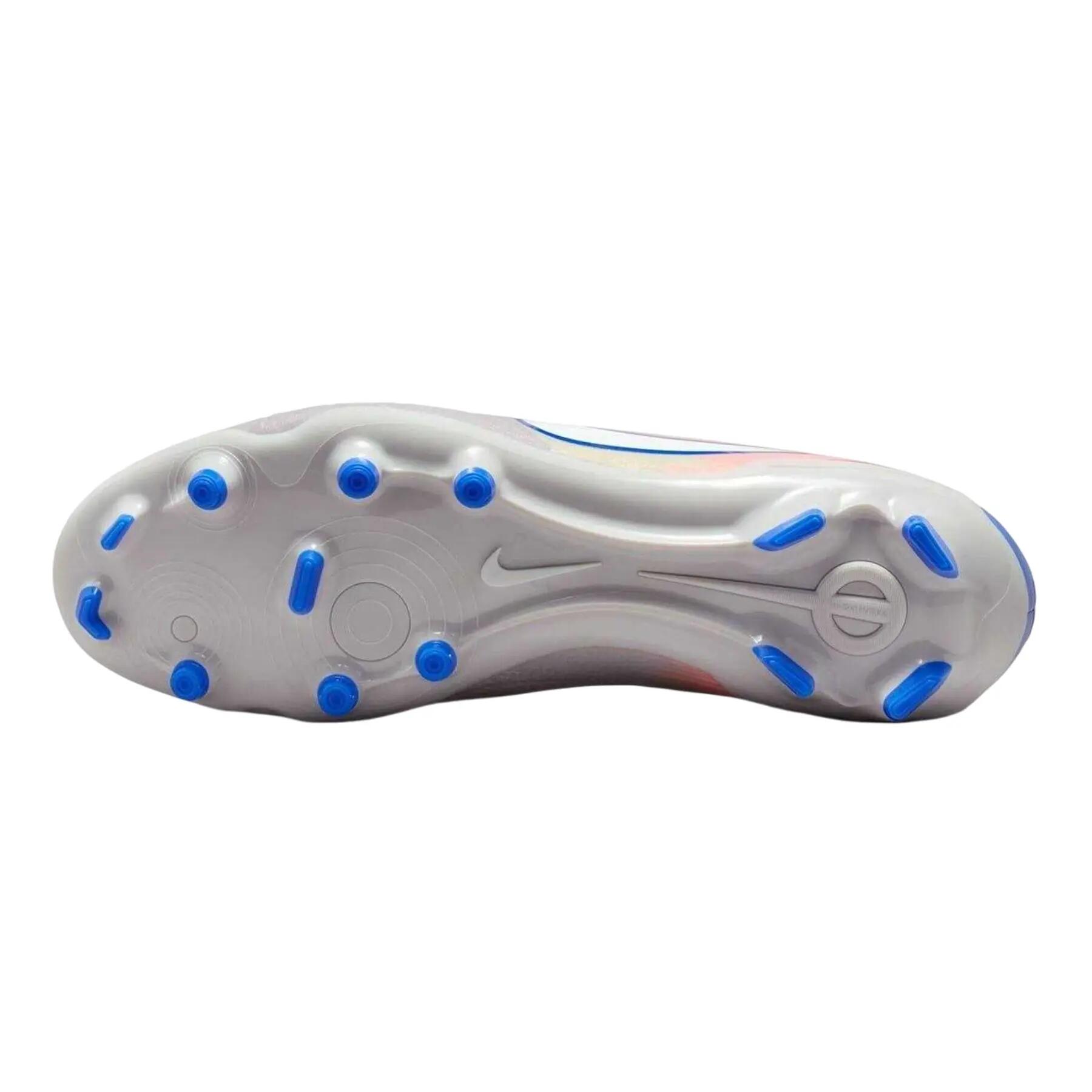 Chaussures De Foot Pour Terrain Ferme TIEMPO LEGEND Adulte (Gris / Bleu) 4/4