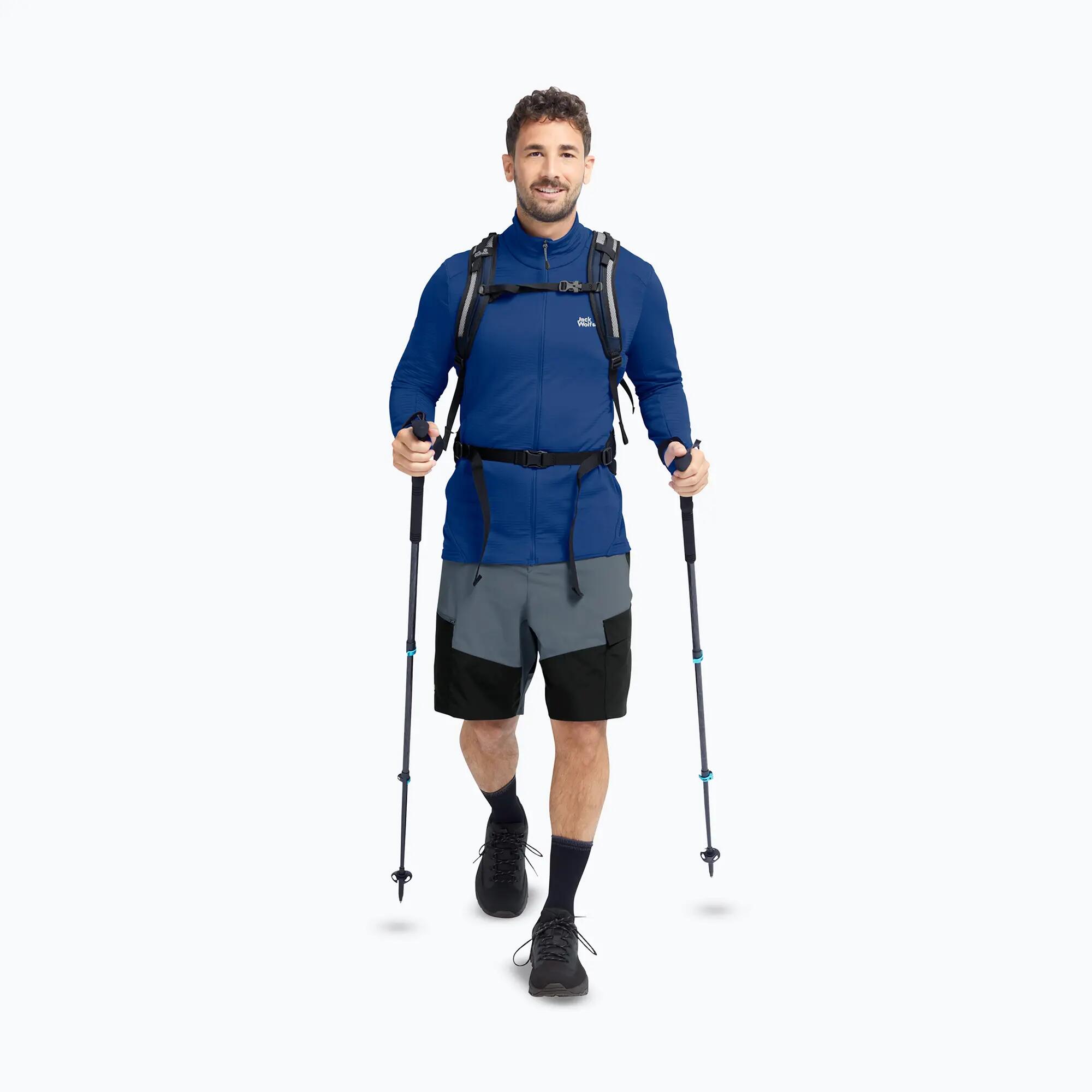 Heren trekkingtrui Jack Wolfskin Litestride Full Zip 2/7