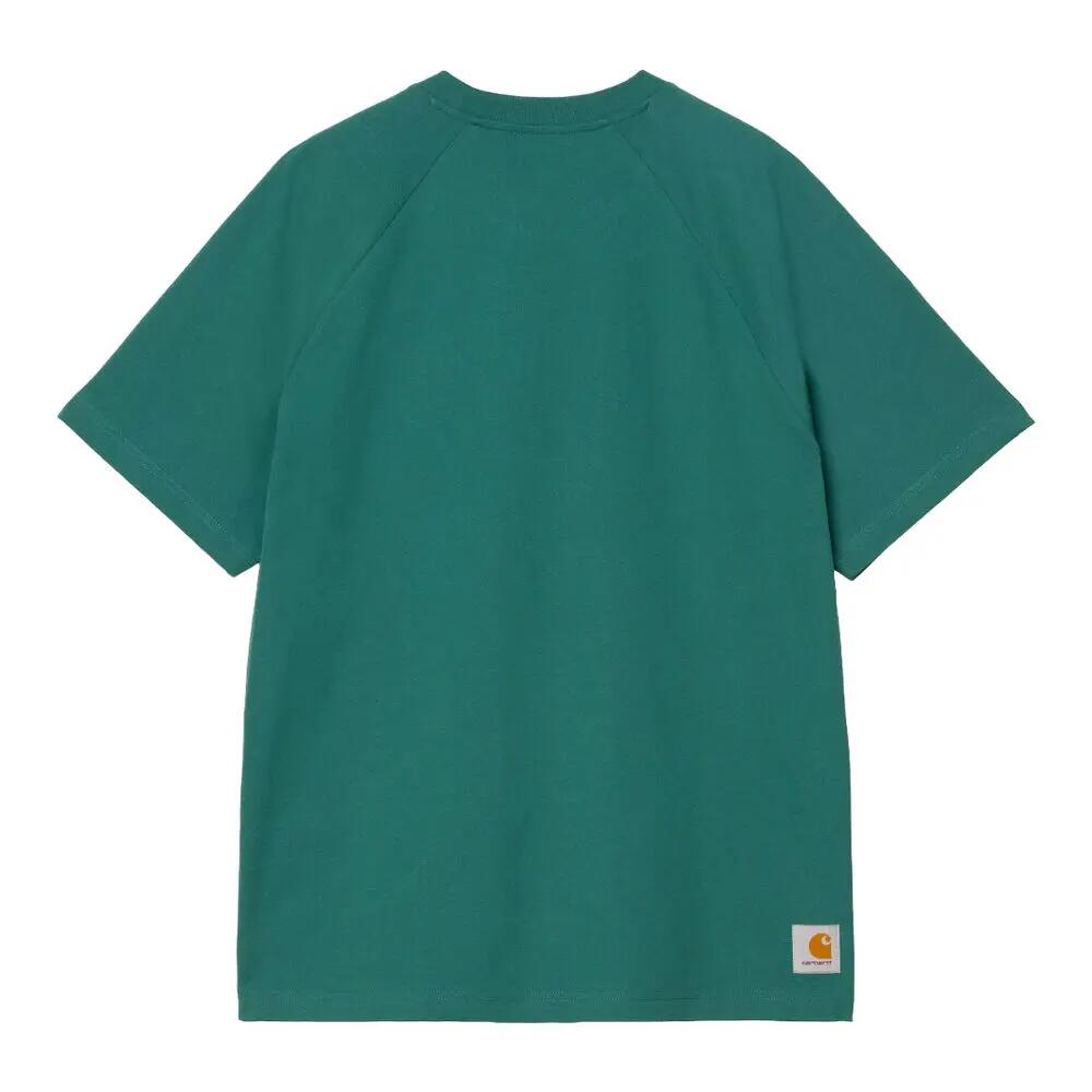 Camiseta Verde Carhartt WIP T-Shirt Rainforest Air Yellow con Parche gráfico de 2/4