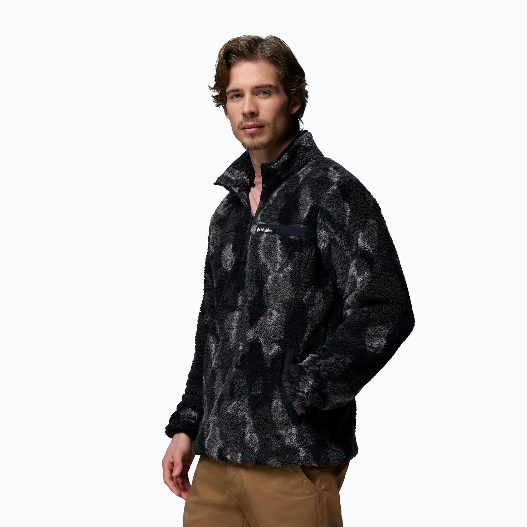Blusão masculino Columbia Rugged Ridge High Pile com zíper até a metade 4/6