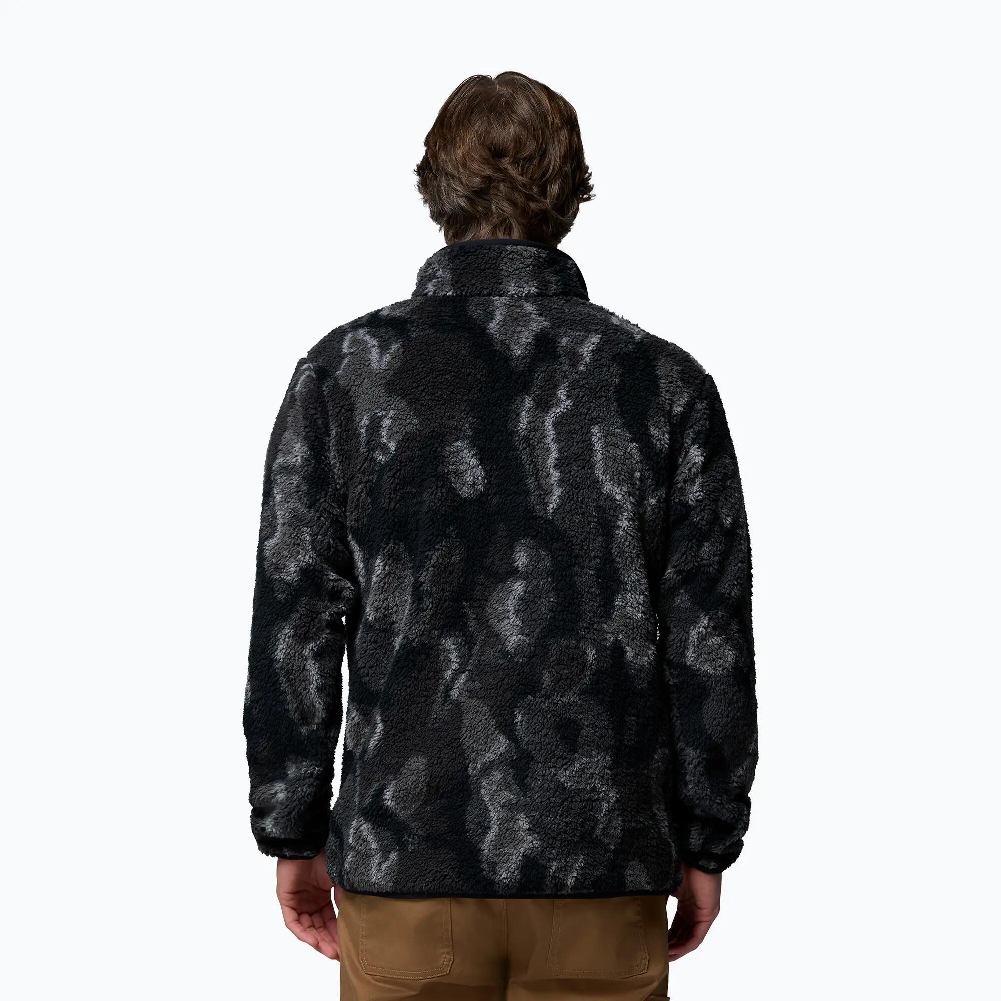 Blusão masculino Columbia Rugged Ridge High Pile com zíper até a metade 3/6