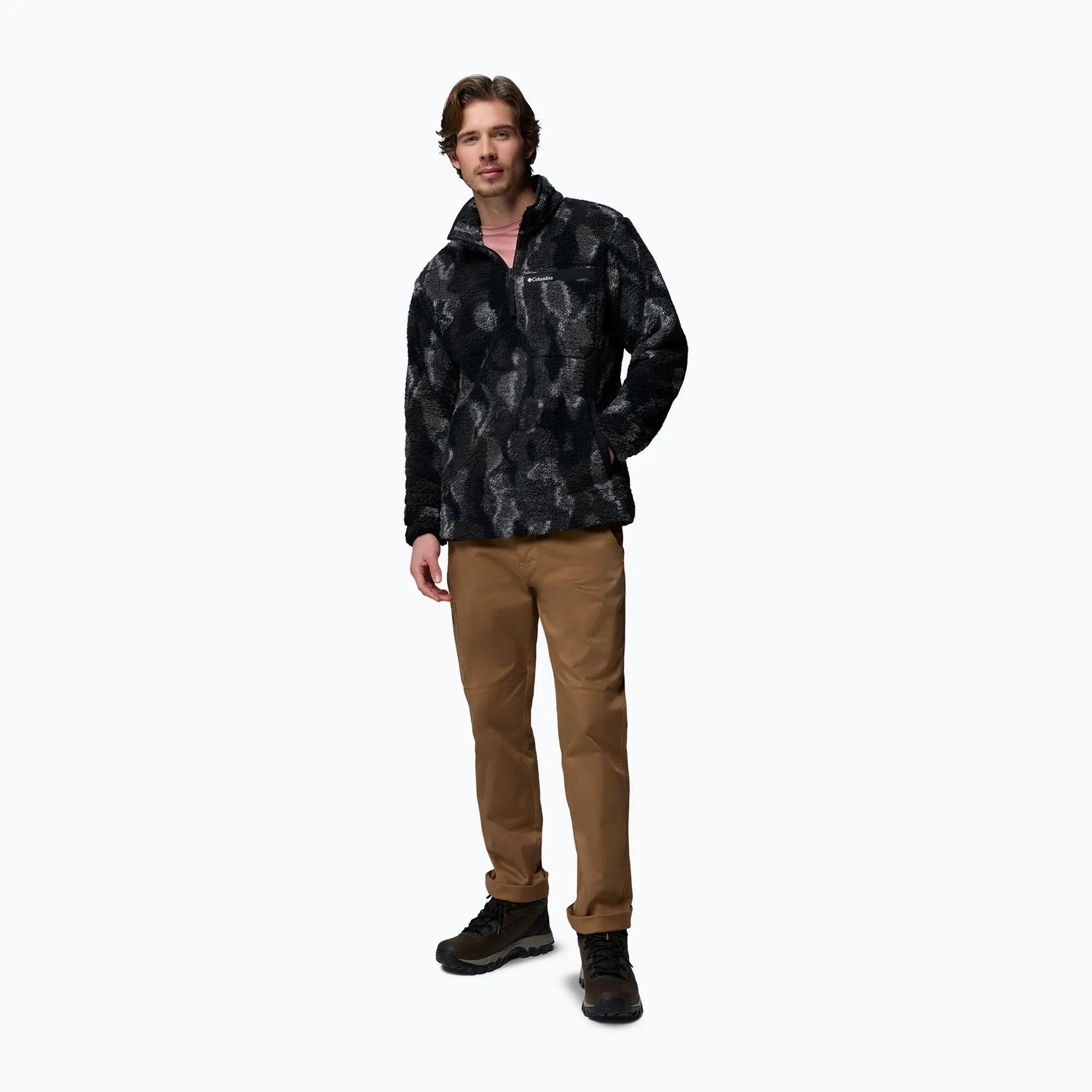 Blusão masculino Columbia Rugged Ridge High Pile com zíper até a metade 2/6