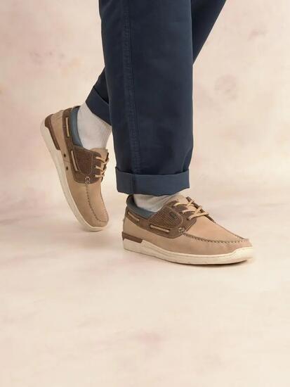 Chaussures bateau - Nautisme - Homme - MATBOAT Beige/Cognac