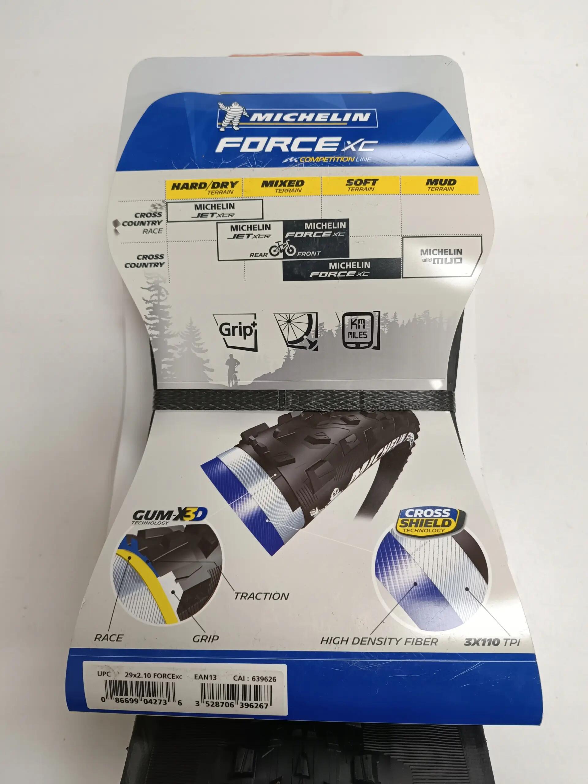 Pneumatico per bicicletta pieghevole tubeless Michelin Force XC TS TLR 29x2.10 5/5