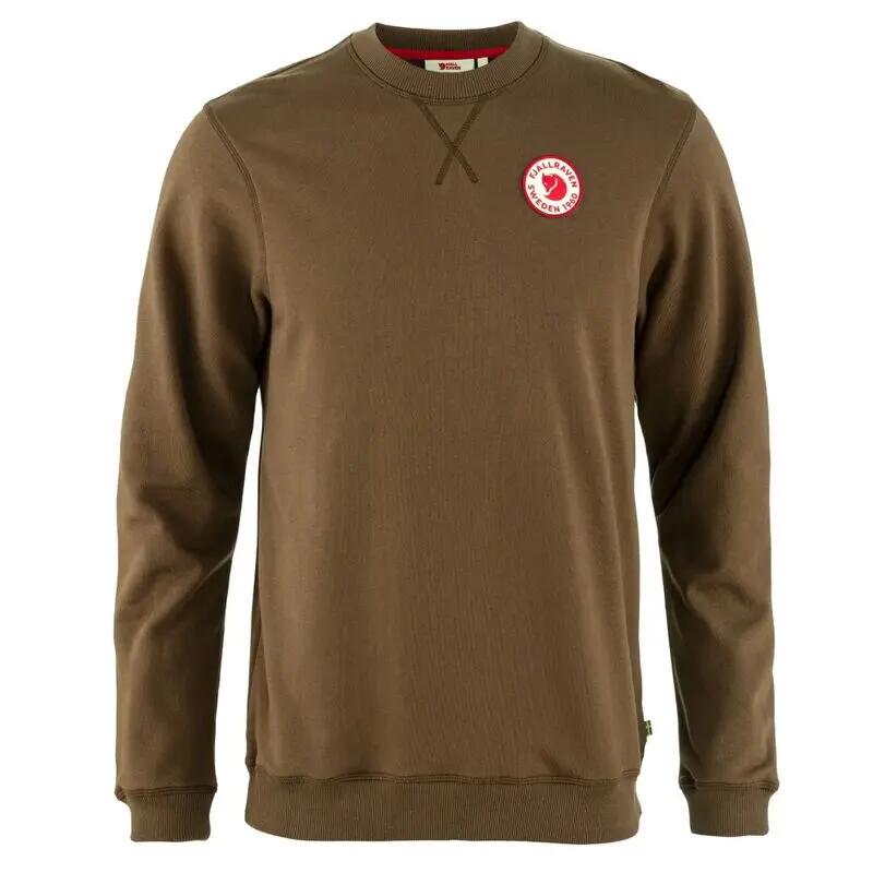 Sudadera Marrón Fjällräven 1960 Logo Badge Sweater M Sin Capucha Dark Oak Regul 1/4